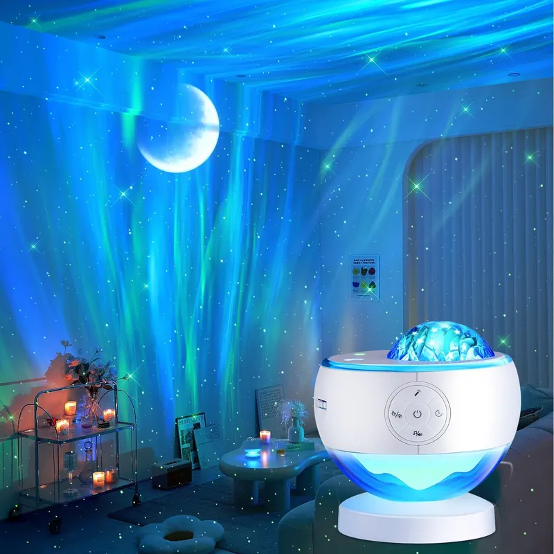 PIKOY Northern Lights Projector with Moon Patterns