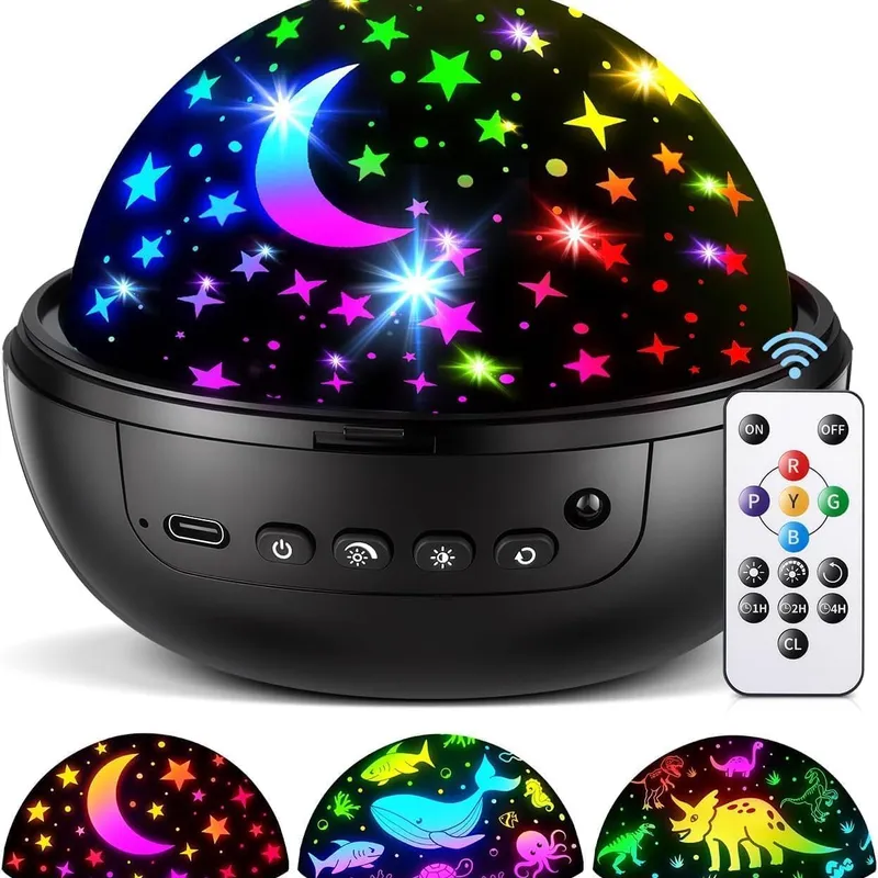 PIKOY Toddler Night Light Projector (Black)