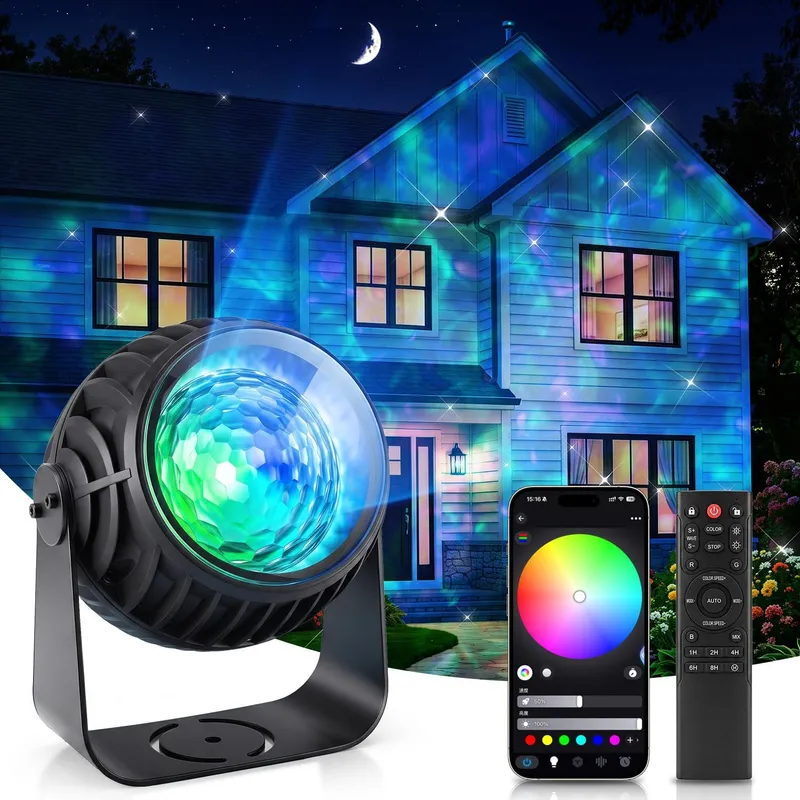 PIKOY Outdoor Water-Ripple Projector with App