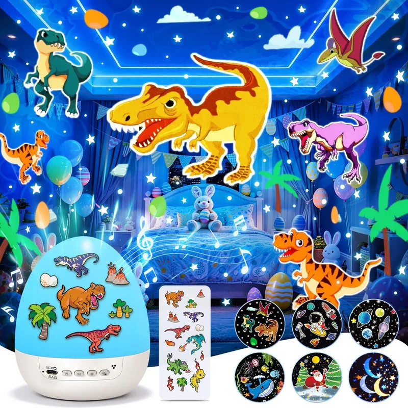PIKOY Dinosaur Egg Sound Machine, 12 Films
