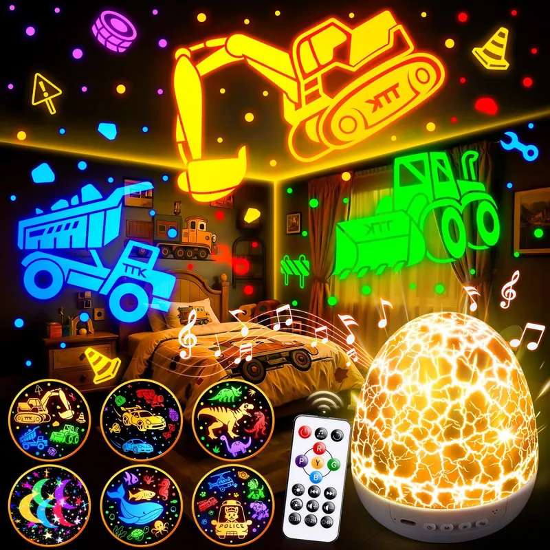 PIKOY Excavator & Truck Night Light Projector